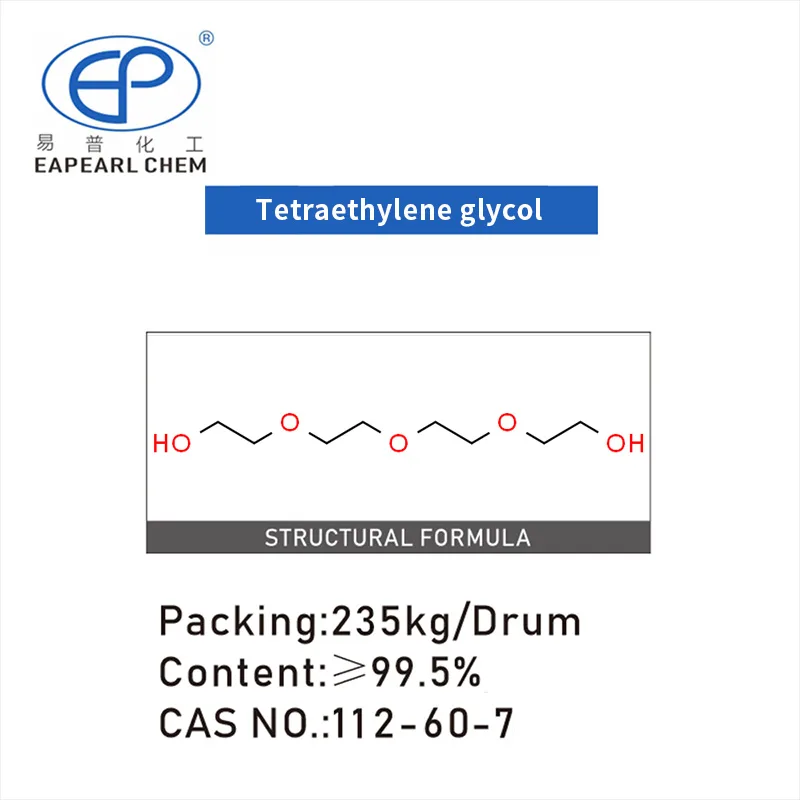 Molecular formula of Tetraethylene Glycol (TTEG) as provided by Eapearl Chem.