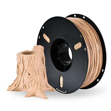 A spool of PLA filament next to a 3D printed object, representing its use in sustainable 3D printing and bio-based materials.